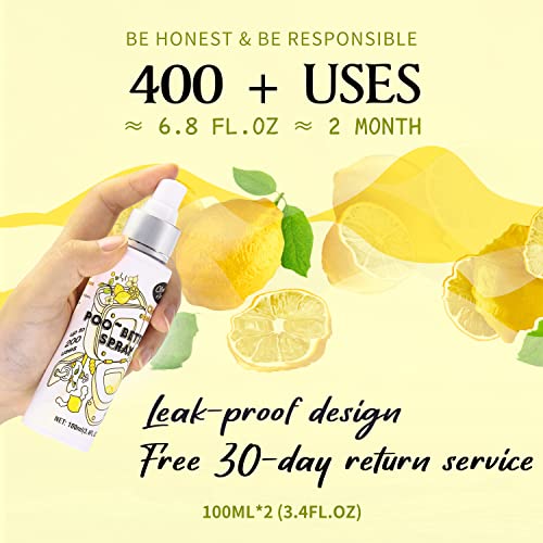 clean-n-fresh toilet spray 68 floz poo spray  up to 400 uses 100 natural plant essential oil citrus scent bathroom deodorizer