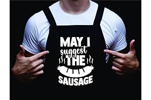 Funny Mens Grilling Apron: May I Suggest The Sausage V101