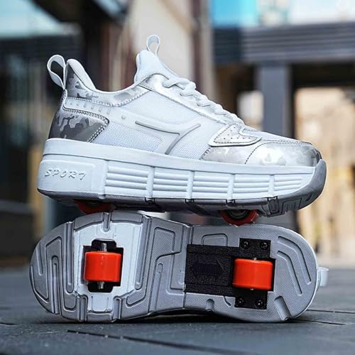 Kids Roller Skate Shoes with 2 Detachable Wheels, Sneakers for Boys Girls Birthday Thanksgiving Christmas Day2