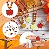 Huquary 24 Sets Maple Leaves Beaded Necklaces Crafts Kit Fall Party Favors Make Your Own Autumn Beaded Crafts Gifts DIY Autumn Necklaces Supplies for Fall Party Favors Supplies #2