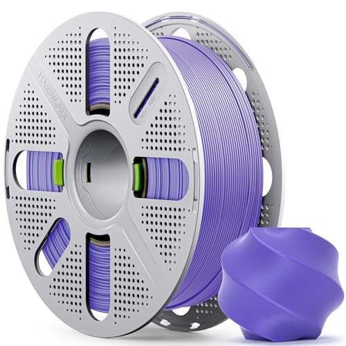 MarsWork PLA Basic Pre-Dried Filament with Quick-Swap Reusable Spool 1kg (2.2lbs) 1.75mm 3D Printing Filament Lavender Compatible with Bambu Lab 3D Printers Purple