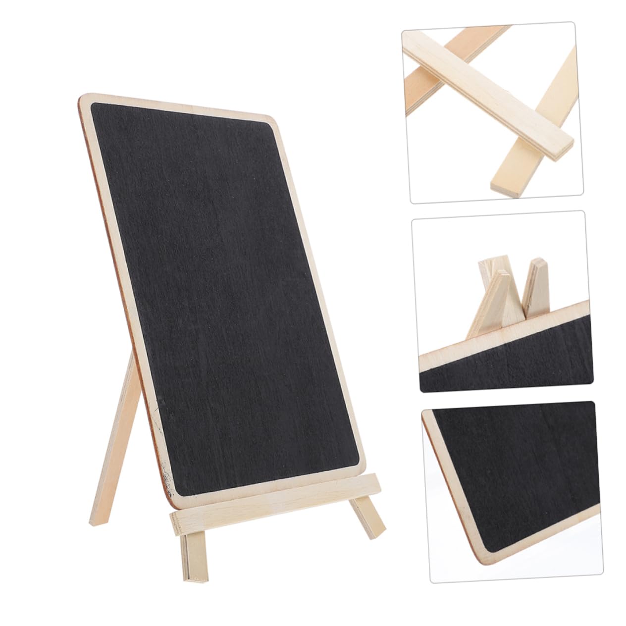 DECHOUS 4 Set Lavagna Pennarello in Gesso Asse Cartello Da Tavolo Lavagne Tavolo Da Disegno A Led Tavole Quaderno Delle Riunioni Tabellone Scrivania Bacheca Bosso Black 4 Pezzi * 4