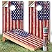 Cornhole Board Skin Wrap Decal - Vinyl Tournament Corn Hole Bean Bag Toss Sticker - Weather Resistant USA Flag Board Game - For Children Adults Colleges Festivals & Bars - 48.5" x 24.5" inches