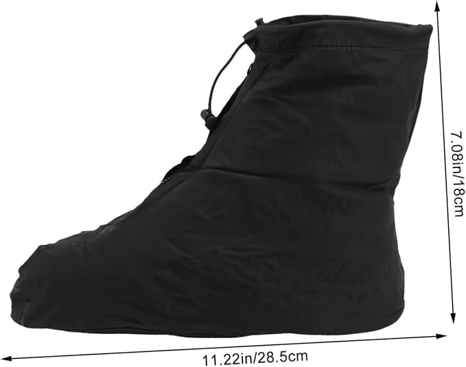 Cubrezapatos impermeables para ciclismo color negro miniatura 3