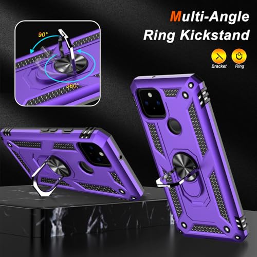 Coque Google Pixel 5 anti-chute avec anneau et protège écran - 4