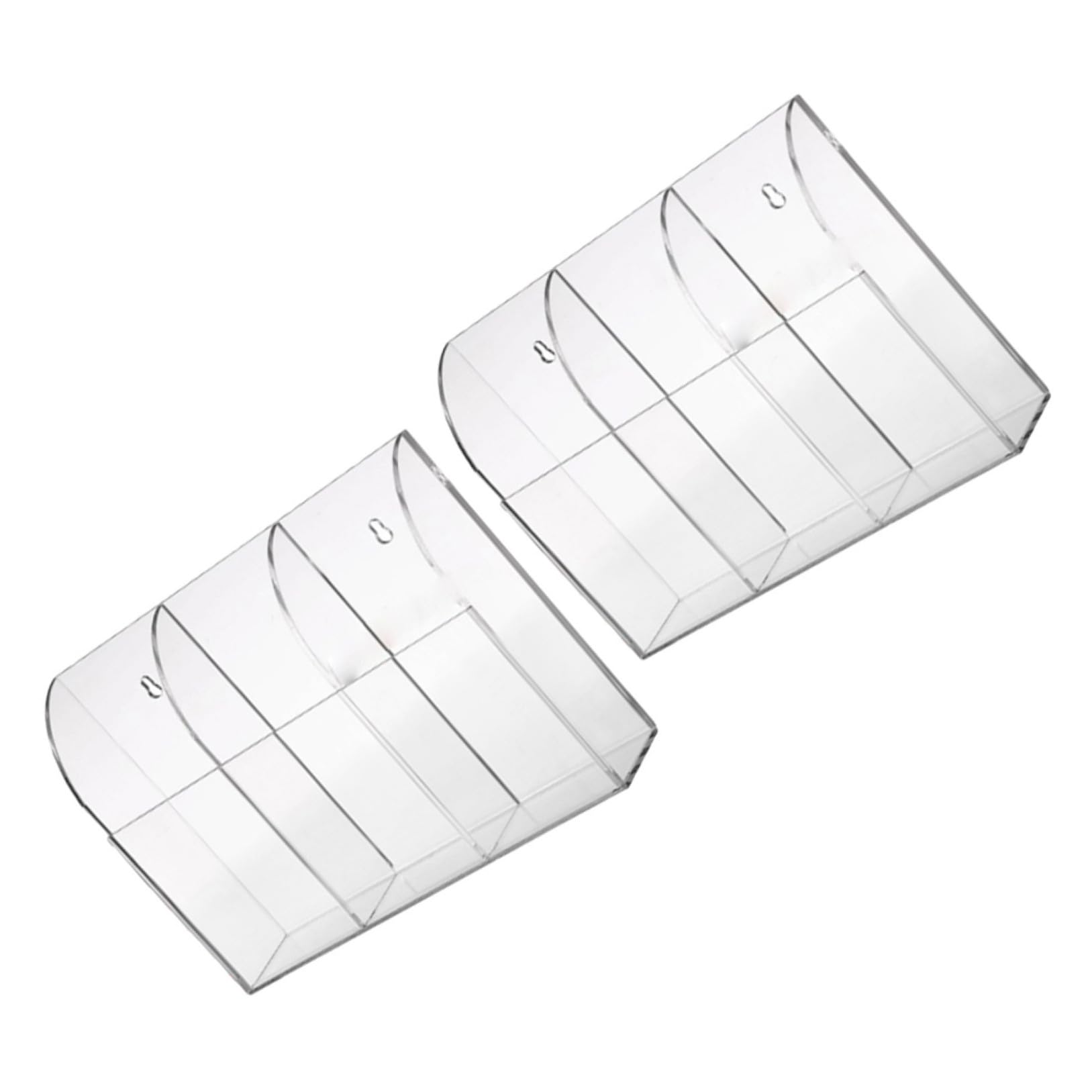 Mipcase Estante de Almacenamiento Montaje en Pared de Acrílico Transparente 2 Piezas para Mandos a Distancia de Tv y Aire Acondicionado Resistente Uso en Hogar u Oficina
