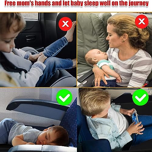 TDOO Portable Toddler Travel Bed - Aircraft Bed, Child Seat Extender, Leg Rest, Black