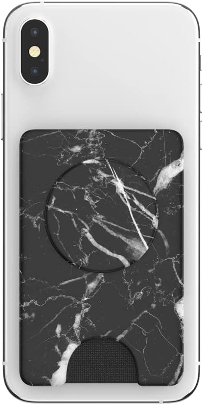PopSockets PopWallet+ with Integrated Swappable PopTop - Midnight Marble
