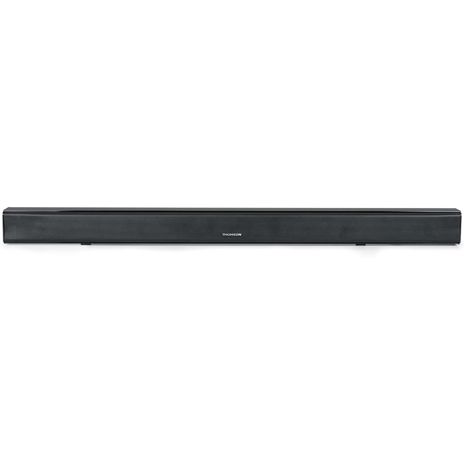 THOMSON SB180BT Soundbar - 120W de Potencia Musical Total - Bluetooth 5.3 - Entrada Óptica y AUX - Reproducción USB - Pantalla Digital - Montaje en Pared - Control Remoto - Ajustes de Agudos y Bajos