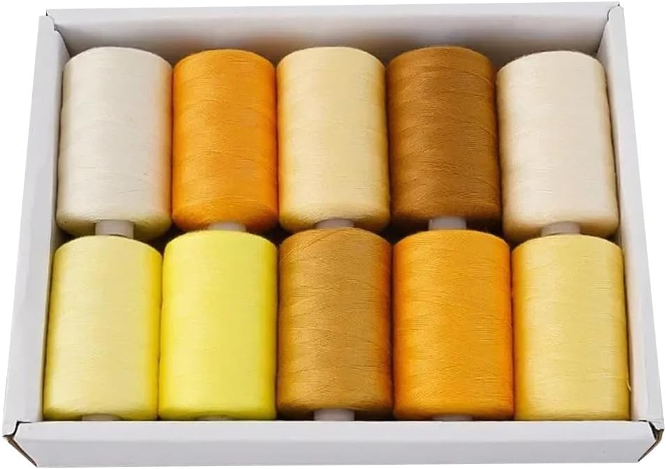 Multicolor Sewing Thread Set, 10 Spools Polyester Embroidery Machine Thread 1000 Yards All-Purpose Threads for Stitching, Quilting