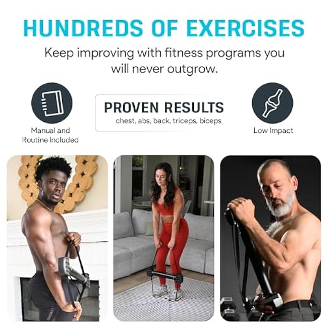 Bullworker X5 Pro 28 - Isometric Exercise Equipment, Strength Training Portable at Home Gym Equipment for Back, Shoulder, Biceps, Triceps, Abs, Chest and Arms, Home Workout Exerciser for Men & Women