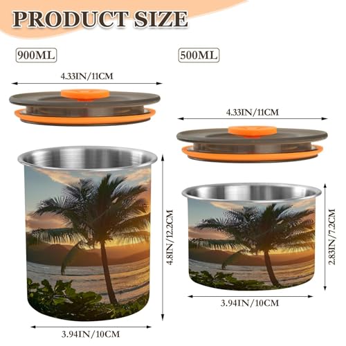 Envase hermético de acero inoxidable para café 17oz miniatura 2
