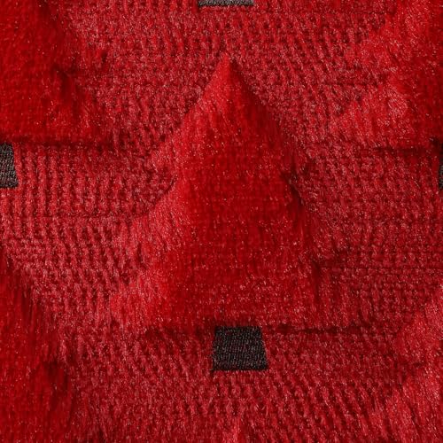 Image of Allorry Christmas Pillow Covers 20x20 inch Set of 2 Christmas Decorations Soft Plush Faux Fur Wool Red Christmas Tree Throw Pillow Cases Winter Holiday Decor for Sofa Living Room PT002B20