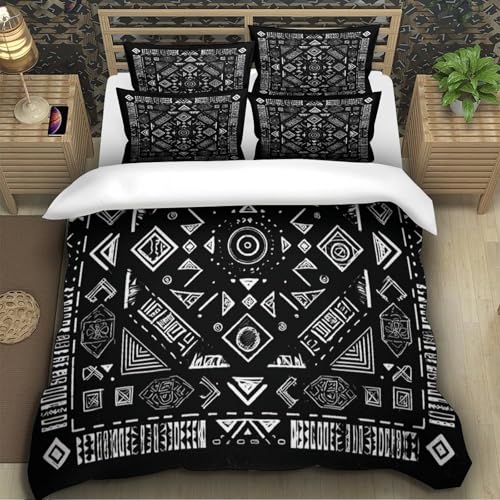 Housse de couette microfibre résistante parure de lit 3D imprimée zippée 135x200cm