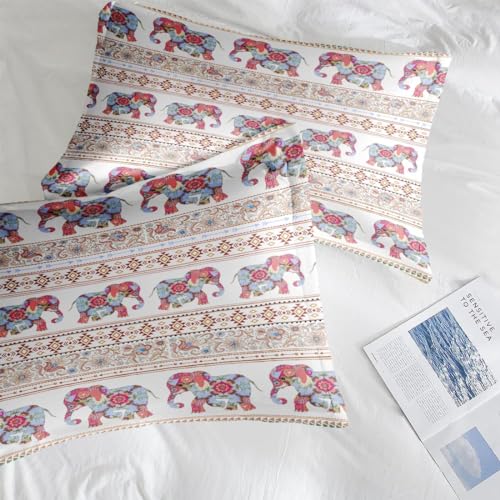 Nesphy HD2404205-MB-KA Geometric Bohemian Elephant King Comforter Set thumb #1