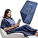 Travelrest Travel Blanket 4-in-1 with Poncho, Zippered Pocket & Stuff Sack