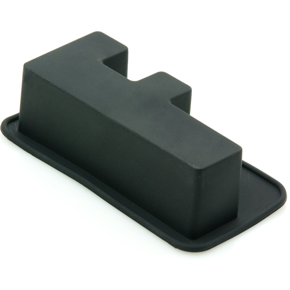 S4u Black Birthday Cake Letter Silicone Mould - Non-Stick Individual Personalized Flexible Bakeware For Sweet Cakes (Letter F)