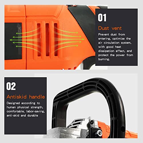 Machgrin Buffer Polisher For Car Detailing, 1580W Variable Speed Car Polisher,7-Inch, Dual Action Random Orbital, Detachable Handle Car Waxing Cleaning Kit Perfect For Car/Boat/Home Appliance #TOP4