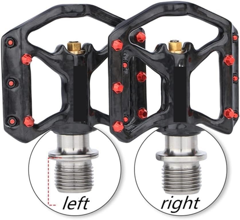 Miniatura 4 de Pedales de bicicleta, pedales de bicicleta de montaña, pedal de carbono de bicicleta de titanio eje de bicicleta de carretera MTB ultra ligero 3