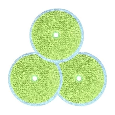 EVERYBOT Replacement Accessory of Three-Spin and Edge, Washable Microfiber Mop Pads for Robot (6pcs) Cover