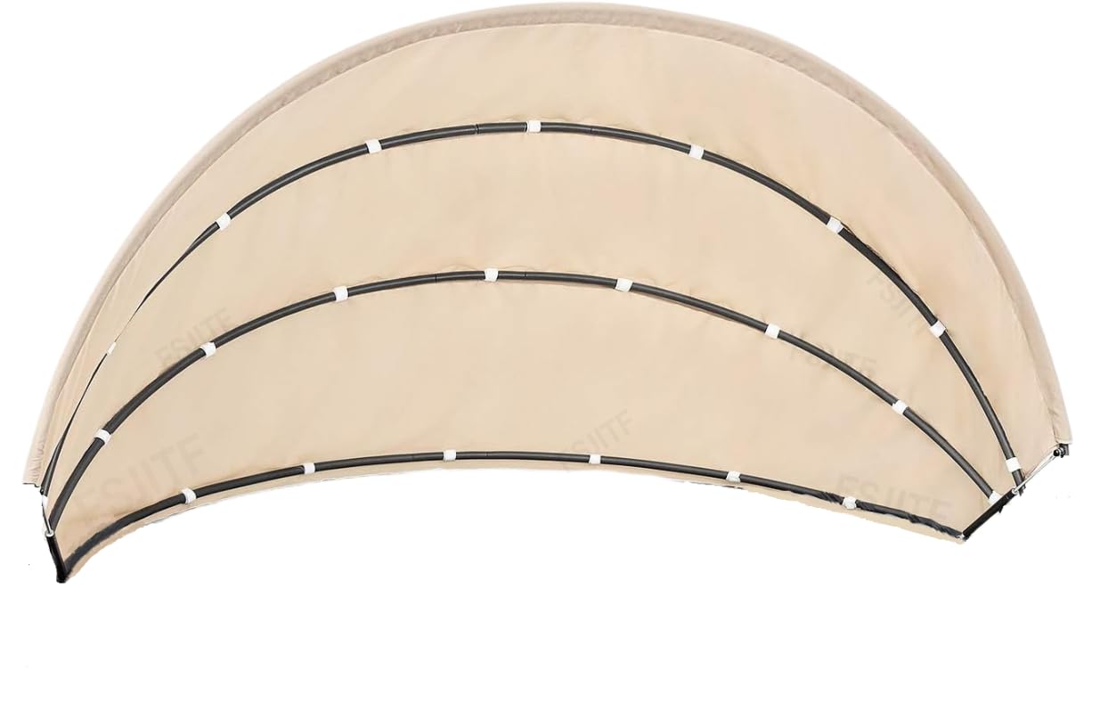 Cubierta de repuesto para sofá cama retráctil redonda de 66 pulgadas, para muebles de exterior, toldo de mimbre de ratán para patio, resistente a la decoloración (solo cubierta de toldo)