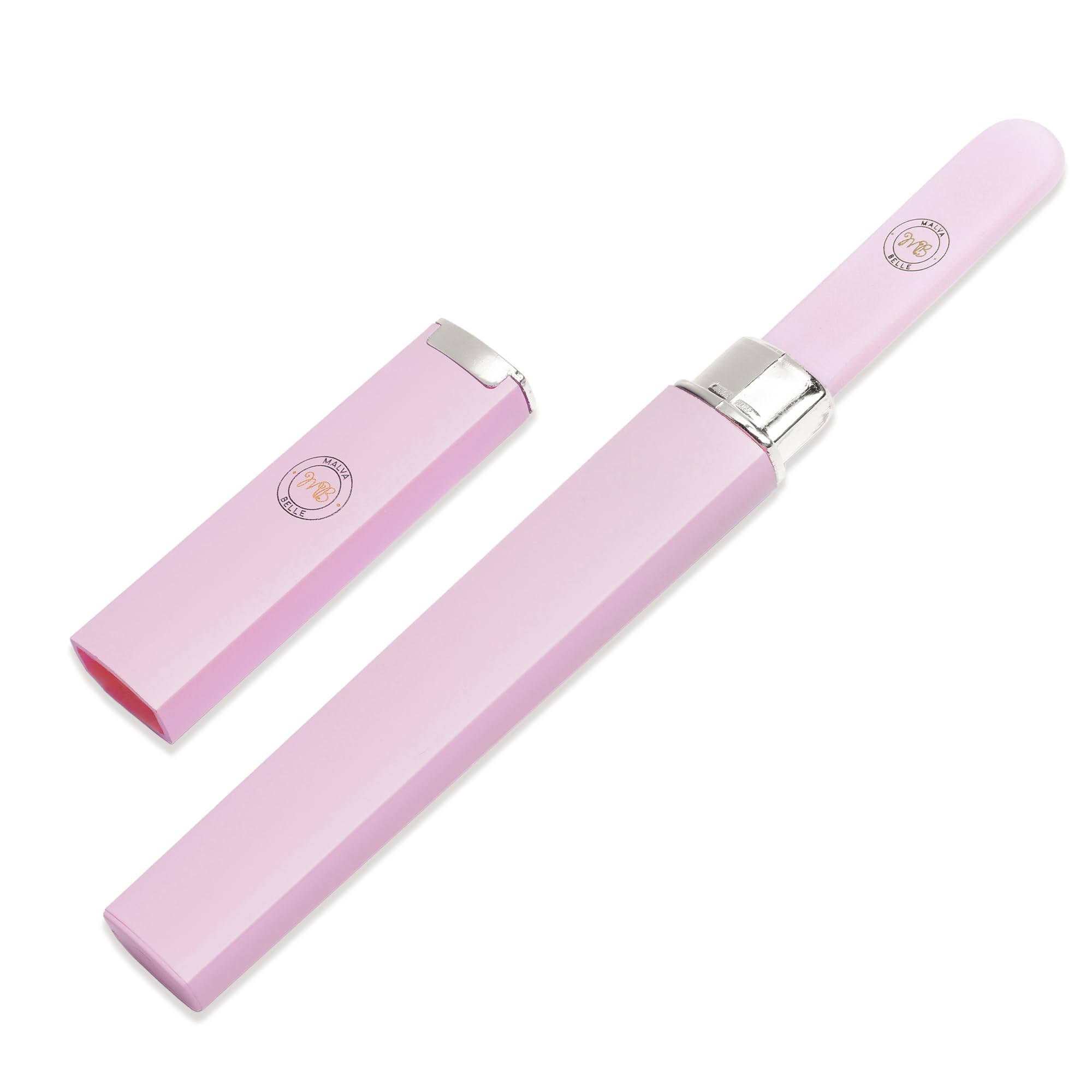 Best Crystal Glass Nail File for Women - File & Travel Case Set - Heavy Duty for Natural Nails, Gel - Professional Nail Shaper – Nail Care Essentials - Pastel Lilac 2mm