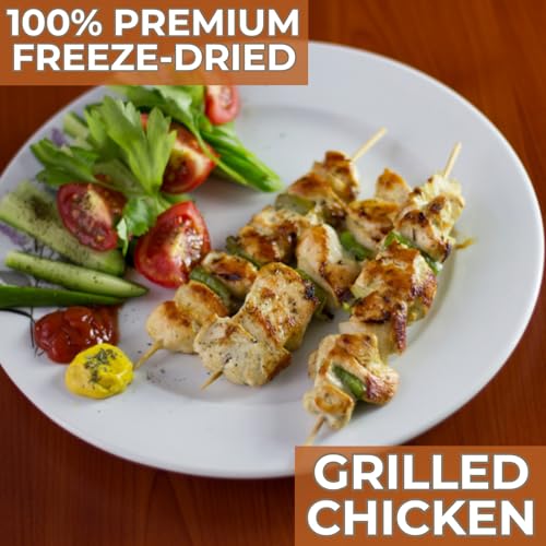 Nutristore Freeze-Dried Grilled Chicken | Premium Quality Pre-Cooked Chicken Breast | Survival Emergency Food Supply | Home Meals & Lightweight Camping | USDA Inspected | 25-Year Shelf Life (1 Pack)