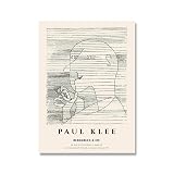 Paul Klee Carteles Figuras abstractas Lienzo Arte de pared Impresiones minimalistas Pintura de ilustración vintage Paul Klee Cuadros Decoración del hogar 50x70cmx1 Sin marco
