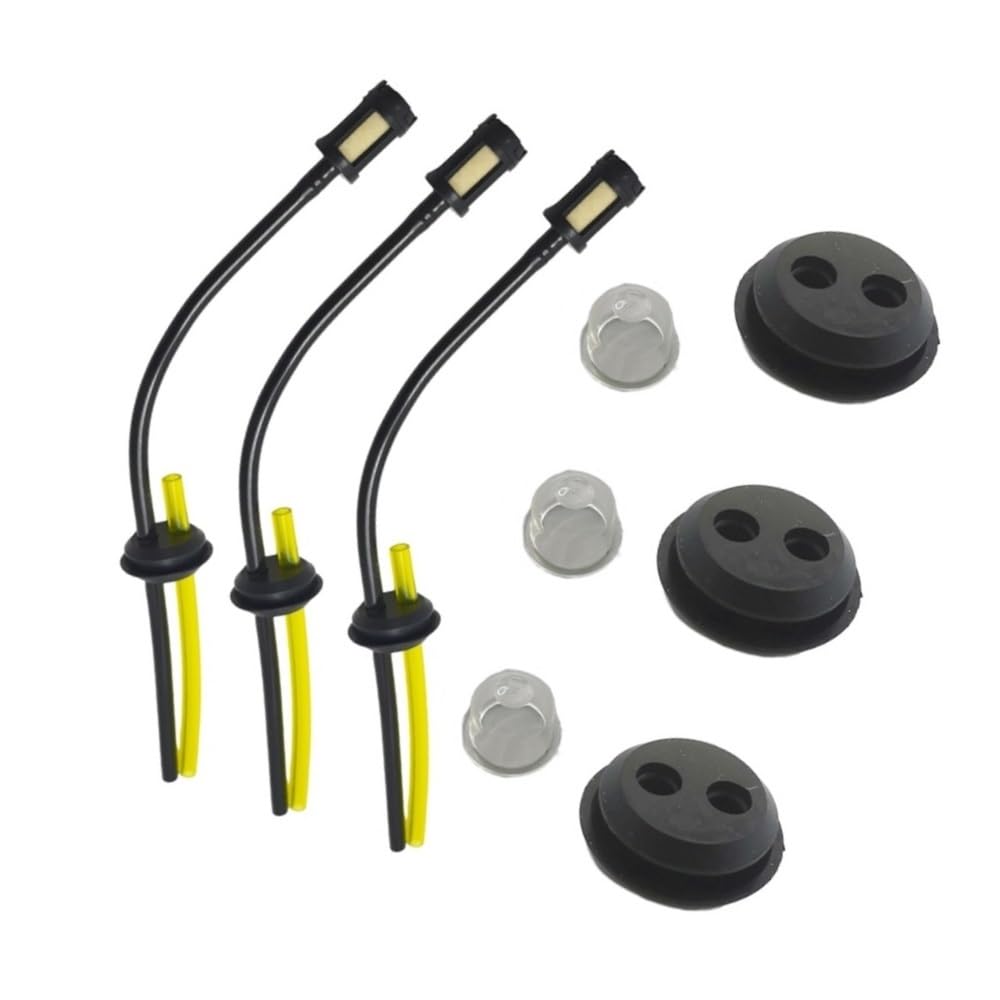Kit de 3 filtros de línea de Combustible for desbrozadoras, cortacéspedes, cebadores, Manguera de Combustible y Piezas for Herramientas de jardín