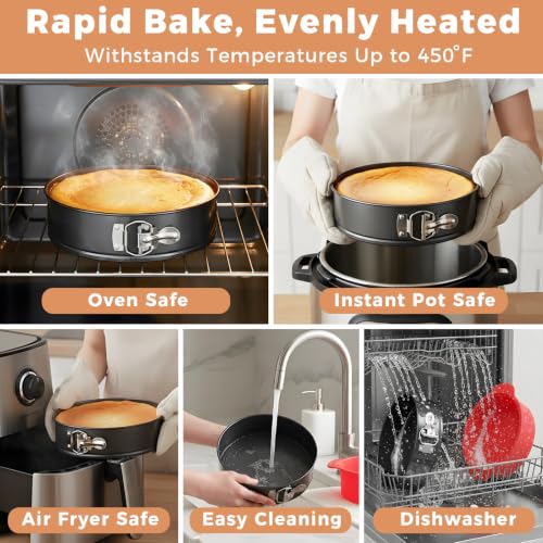 Molgree Springform Pan 9 Inch Spring Form Pan for Cheesecake with Protector - image 5