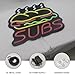 Subs Neon Sign for Business, Subs LED Sign Subs Neon Open Sign for Sandwich, Pure Acrylic Display Board with 12V Power Supply. (16