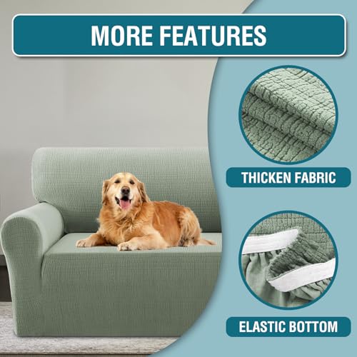 Housse canapé 3 places vert seagrass imperméable et anti griffure