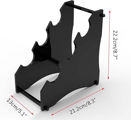 Miniatura 2 de WANLIAN Soporte de exhibición de sable de luz, soporte de sable de luz acrílico de escritorio para sable de luz, soporte de espada (negro)