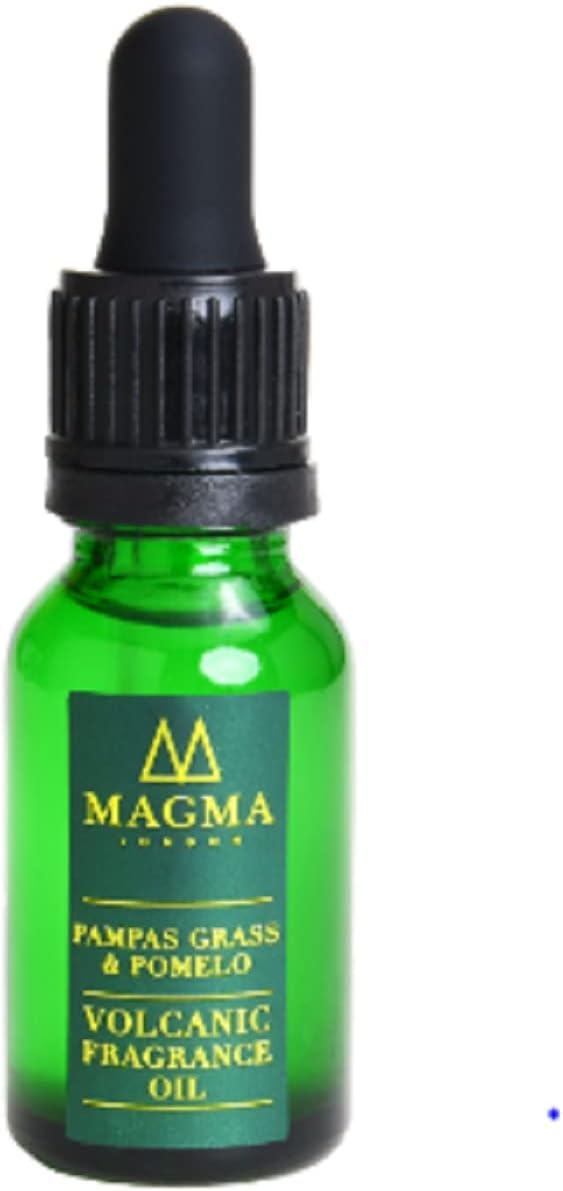 Magma London - Pampas Grass & Pomelo Refill - Fragrance Oil for Magma Volcanic Rock Diffuser - Freshly Cut Grass and Green Leaves with a Hint of Pomelo Orange and Lime - 15 ml