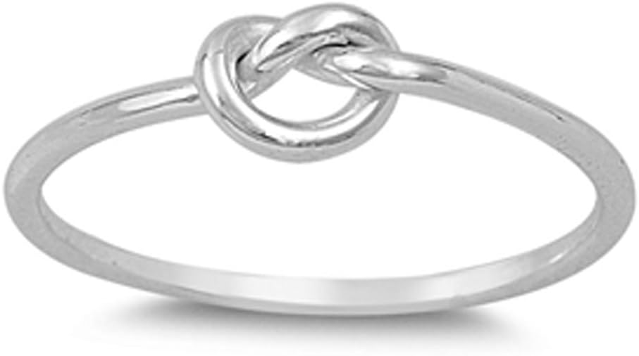 Sac SilverCHOOSE YOUR COLOR Sterling Silver Knot Ring