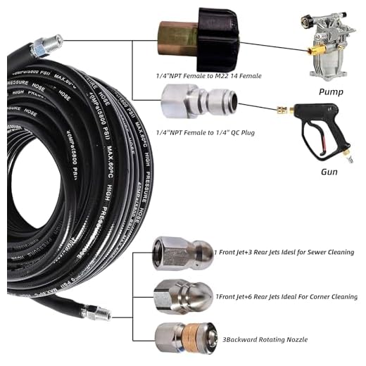 Heavy-Duty Sewer Jetter Kit for Pressure Washers