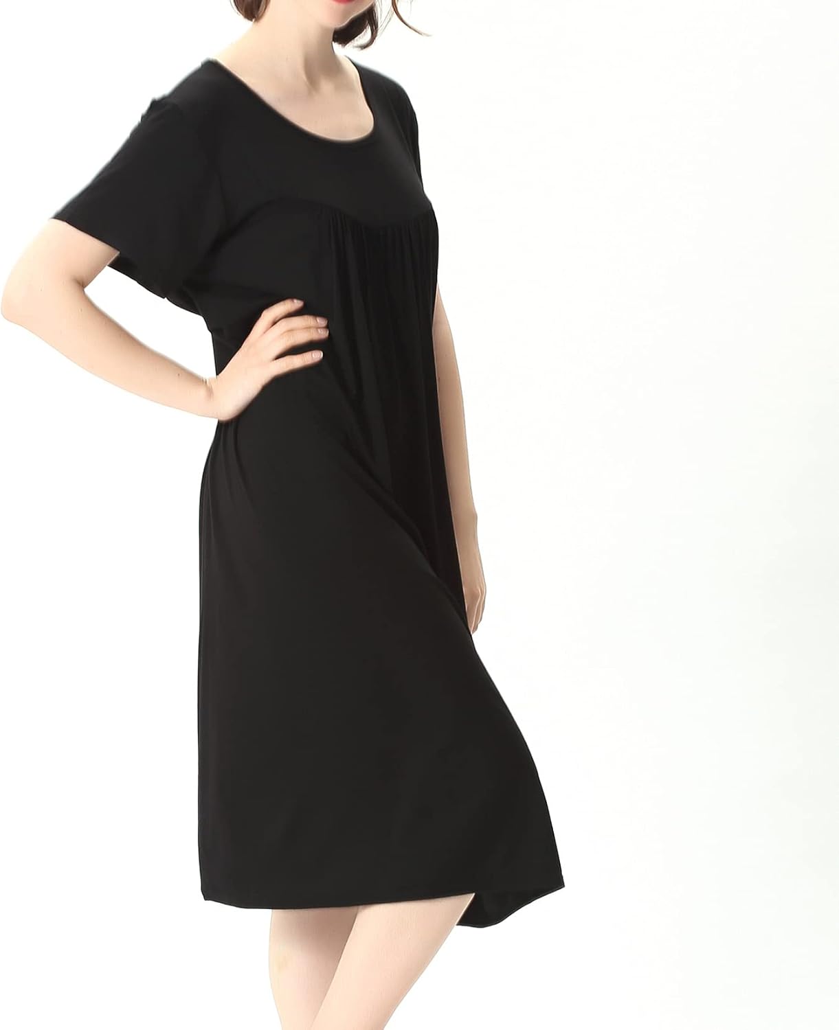 Lu's Chic Women's Plus Nightgown Short Sleeve Sleepwear Summer Pajama Dress Nightwear - Image 5