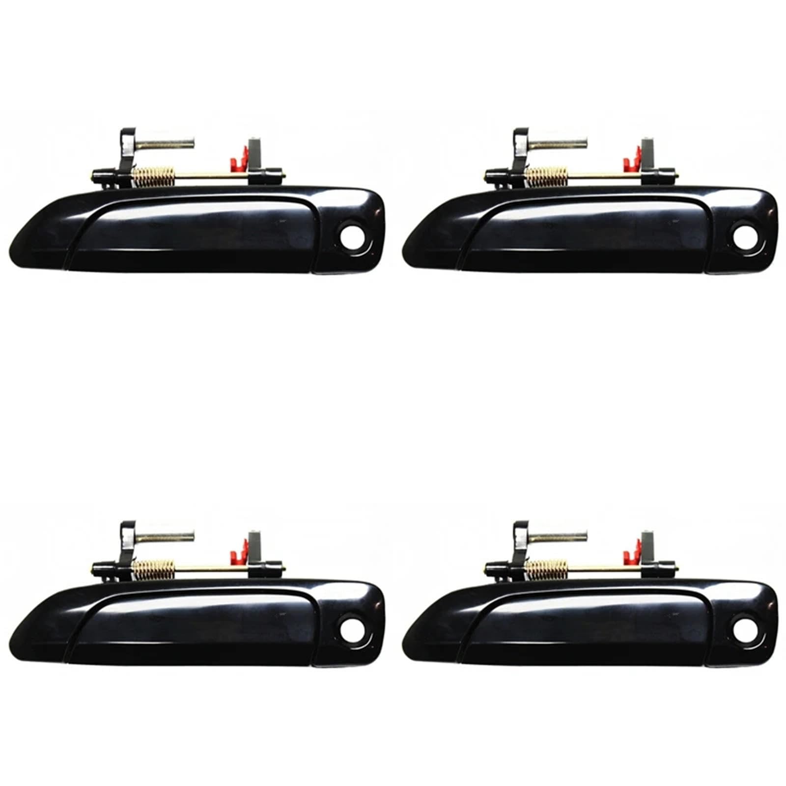Poignées de porte extérieures noires résolvant le blocage sur Honda Civic 01-05