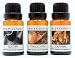 Crazy Candles 3 Bottles Set, 1 Leather, 1 Campfire, 1 Tobacco (Pipe) 1/2 Fl Oz Each (15ml) Premium Grade Scented Fragrance Oils By (New and Improved)