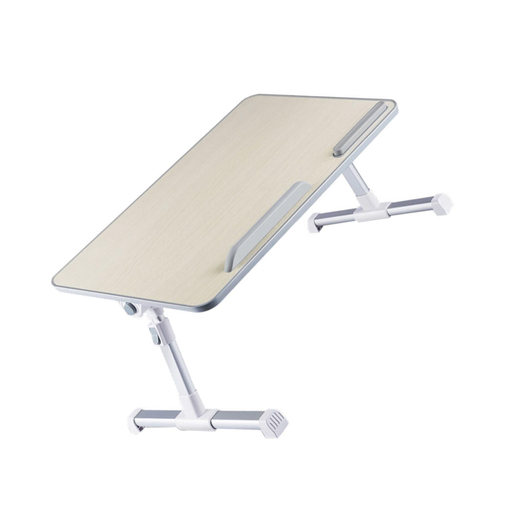 Bureau en bois beige pliant pour travailler à domicile et étudier confortablement dans le salon