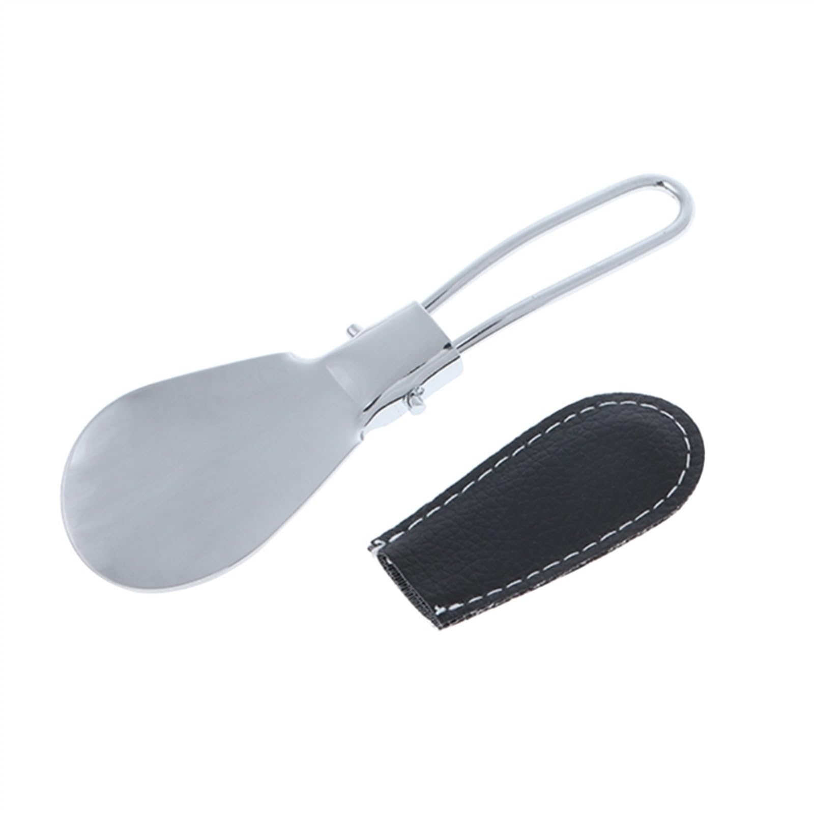 Calzador plegable de metal duradero con acero inoxidable de piel sintética portátil de moda para calzado, accesorios para calzador, calzador, ayuda para llevar zapatos