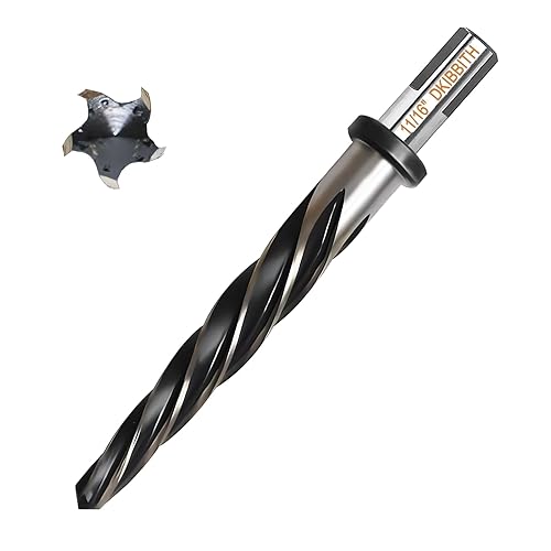 Miniatura 16 de DKIBBITH 15/16" Escariador de Puente para Construcción, Mandril Cónico de Acero de Alta Velocidad M2 para Acero, Aleación, Metal, Madera, Plástico,