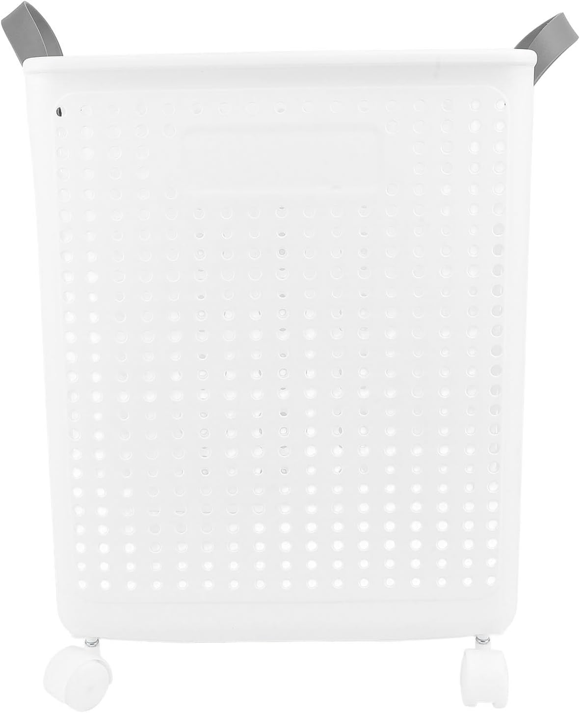 Laundry Basket with Wheels, Clothes Hamper with Easy Carry Handles, Tall Rolling Laundry Hamper, Aesthetic Dirty Clothes Hamper on Wheels for Laundry Room, Bedroom, Dorm and