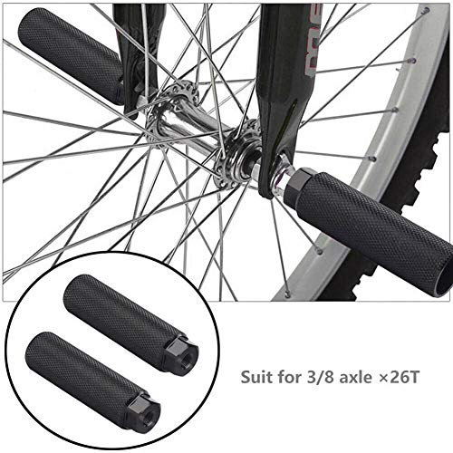 image for YILE 2Pcs 3/8 inch-26 Teeth Aluminum Alloy Bike Pegs Non-Slip Lead Foo