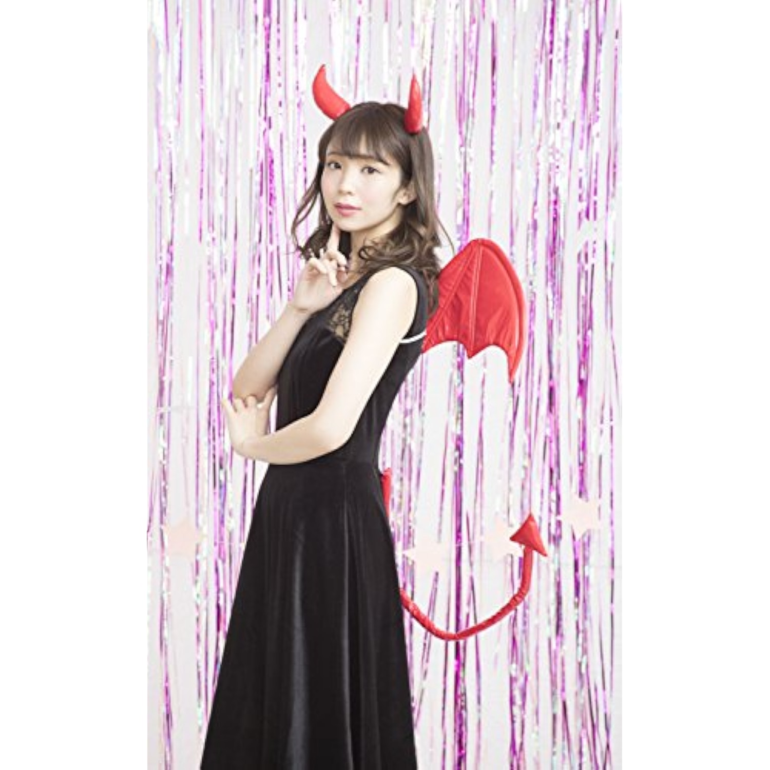クリアストーン(Clearstone) コスプレ ハロウィン デビルパーツセット ユニセックス レッド 詳細画像5