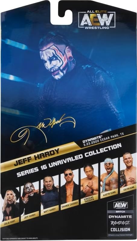 AEW Jeff Hardy Unrivaled Series 16 - Jazwares Action Figure