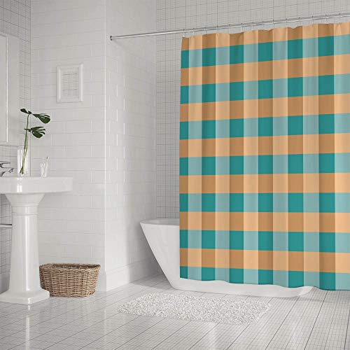 Rideau de douche polyester imperméable 182x183cm pour baignoire de bain - 3