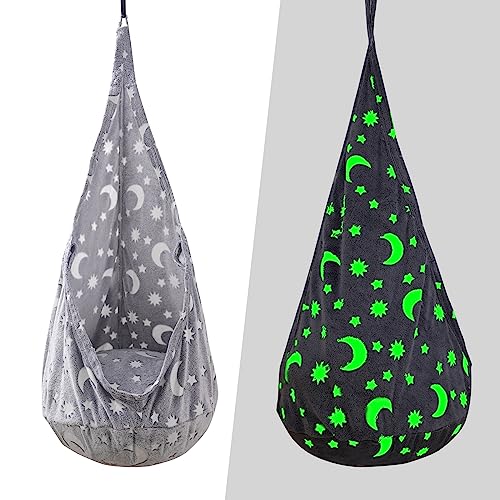 Image of Kids Pod Swing Seat, Sensory Swing Chair with PVC Inflatable Cushion, Hanging Hammock Chair for Indoor and Outdoor Use