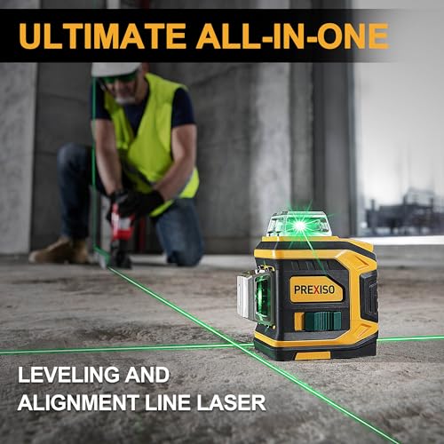 Prexiso TOOLS-436 Rechargeable 360° Self Leveling Green Laser Level With Tripod, Magnetic Base, Glasses - For Construction, Tile thumb #5