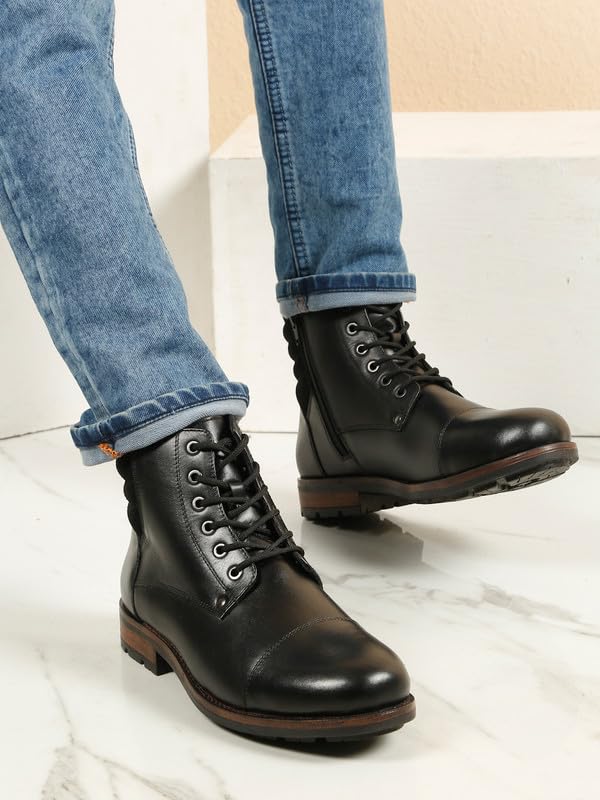 Image of TEAKWOOD LEATHERS LEATHER MEN BOOT
